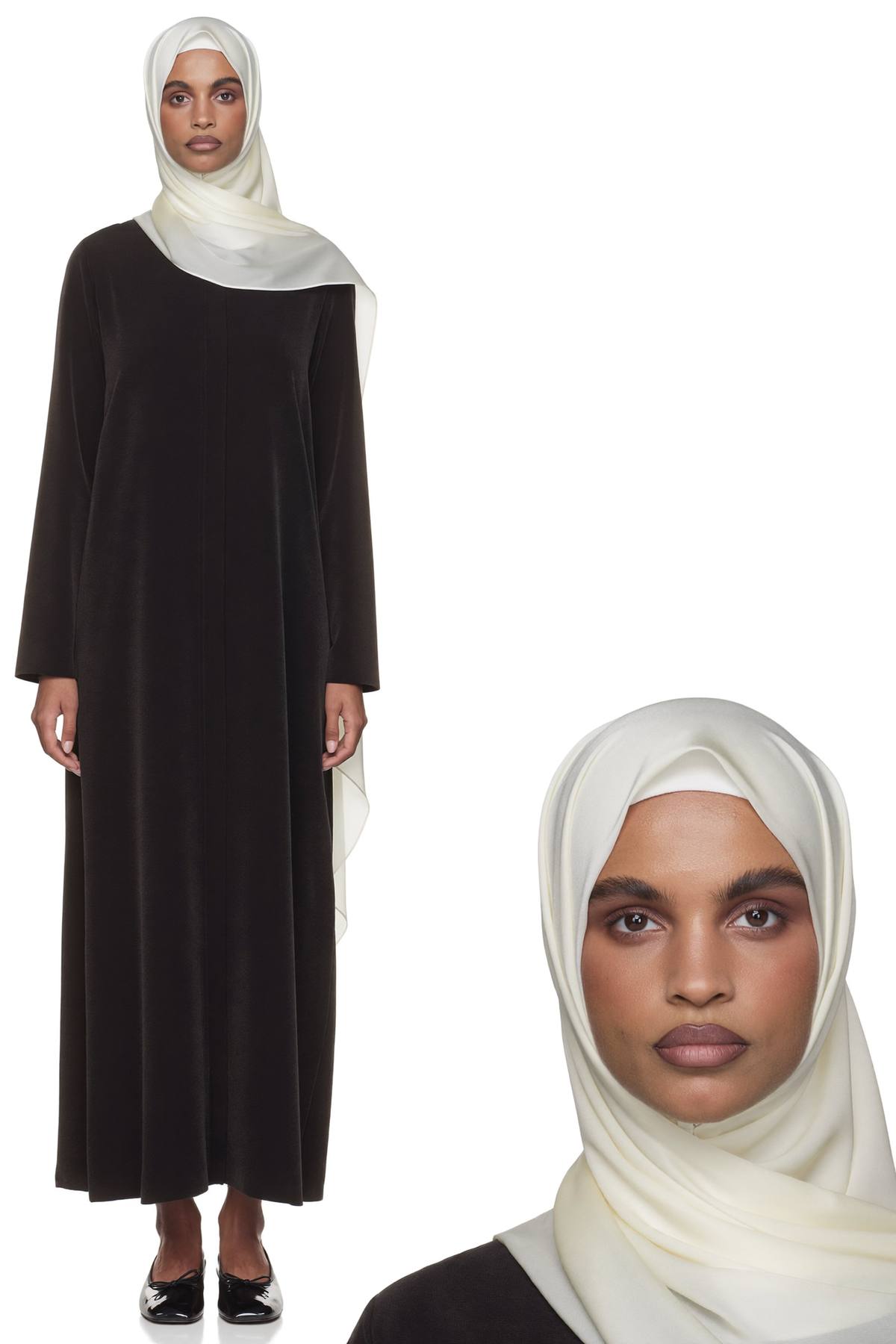 Candle Hours, Champagne Satin-nida abaya