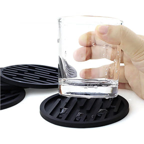 Porta-Copos de Silicone Redondo 10cm - Resistente ao Calor e Elegante para Bebidas